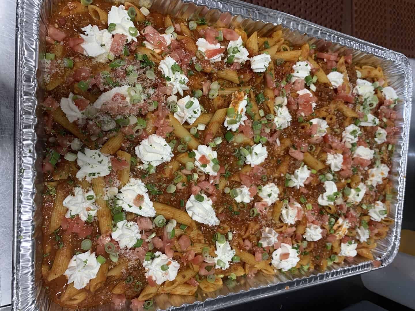 restaurant catering trays from Paradise Pizza